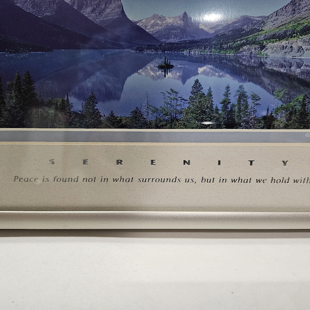 1999 Lifescape Lithograph Serenity Glacier National Park Desktop Framed Print - Picture 5 of 9